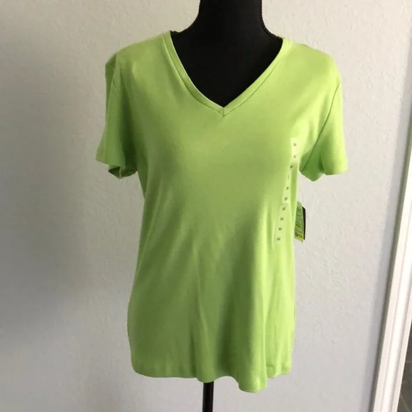 Anne Klein Tops Anne Klein Womans Sz Medium Lime Green Vneck